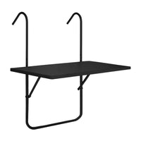 Tavolino Pieghevole Da Balcone 60x40Cm Tavolo Sospeso Da Appendere Alla Ringhiera Richiudibile Salvaspazio Altezza Regolabile Struttura In Metallo Impermeabile Uv Resistent Antiruggine