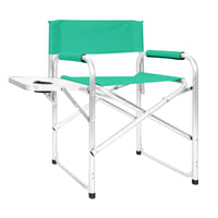 Sedia Sgabello Regista Poltrona Pieghevole in Alluminio Lavabile Leggera Lavabile con Tavolino Porta Bibite Incluso Campeggio Mare Spiaggia