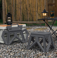 Thor Sgabello Pieghevole Multiuso Portata 150 Kg Salvaspazio Ultraresistente Cucina Bagno Giardino Sedia Campeggio Adulti Bambini Con Maniglia Trasportabile