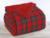 Coperta Plaid in Pile Sherpa Invernale, Morbida e Calda, Coperta Pelosa Copri Letto o Divano in Finta Pelliccia Singola Matrimoniale Doppio Lato