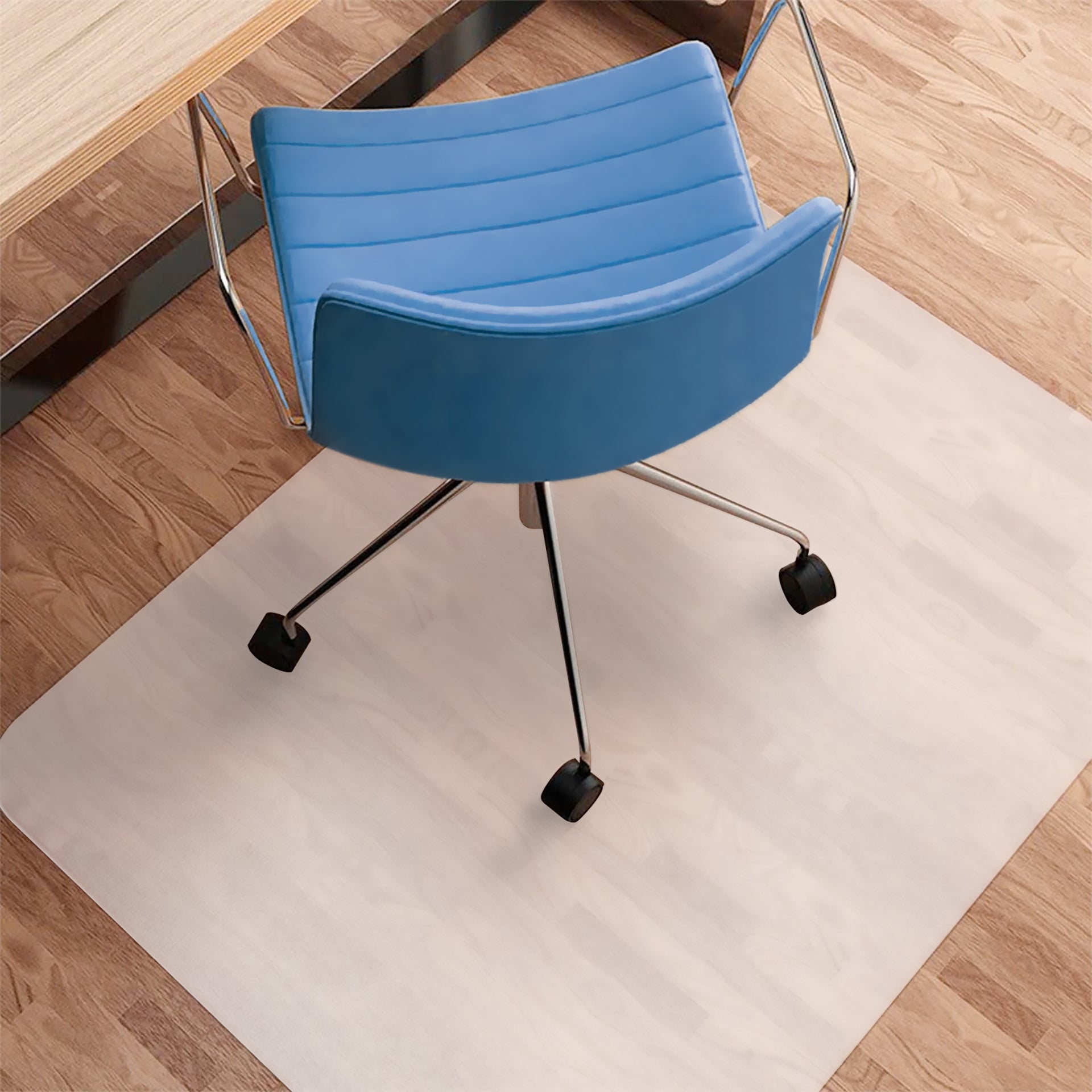 Tappetino rotondo trasparente per sedie da ufficio, antiscivolo, 1,5 mm, opaco, 130 cm, resistente, ideale per casa e ufficio