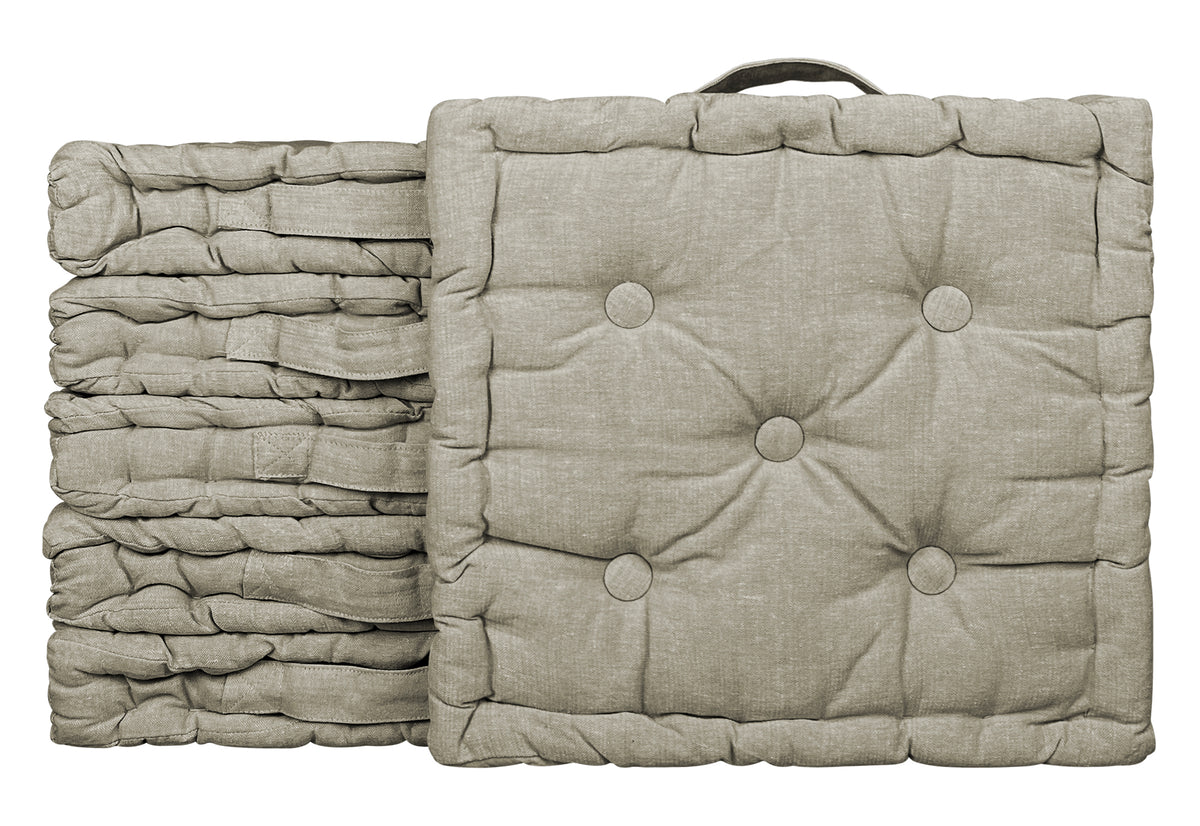 6 Pezzi Cuscini Sedia Quadrati Alti Mattonella Trapuntati Cuscino Da Pavimento Con Maniglia 40x40 Cm Altezza 6 Cm Cuscino Spesso Cucina Interno Esterno Coprisedia