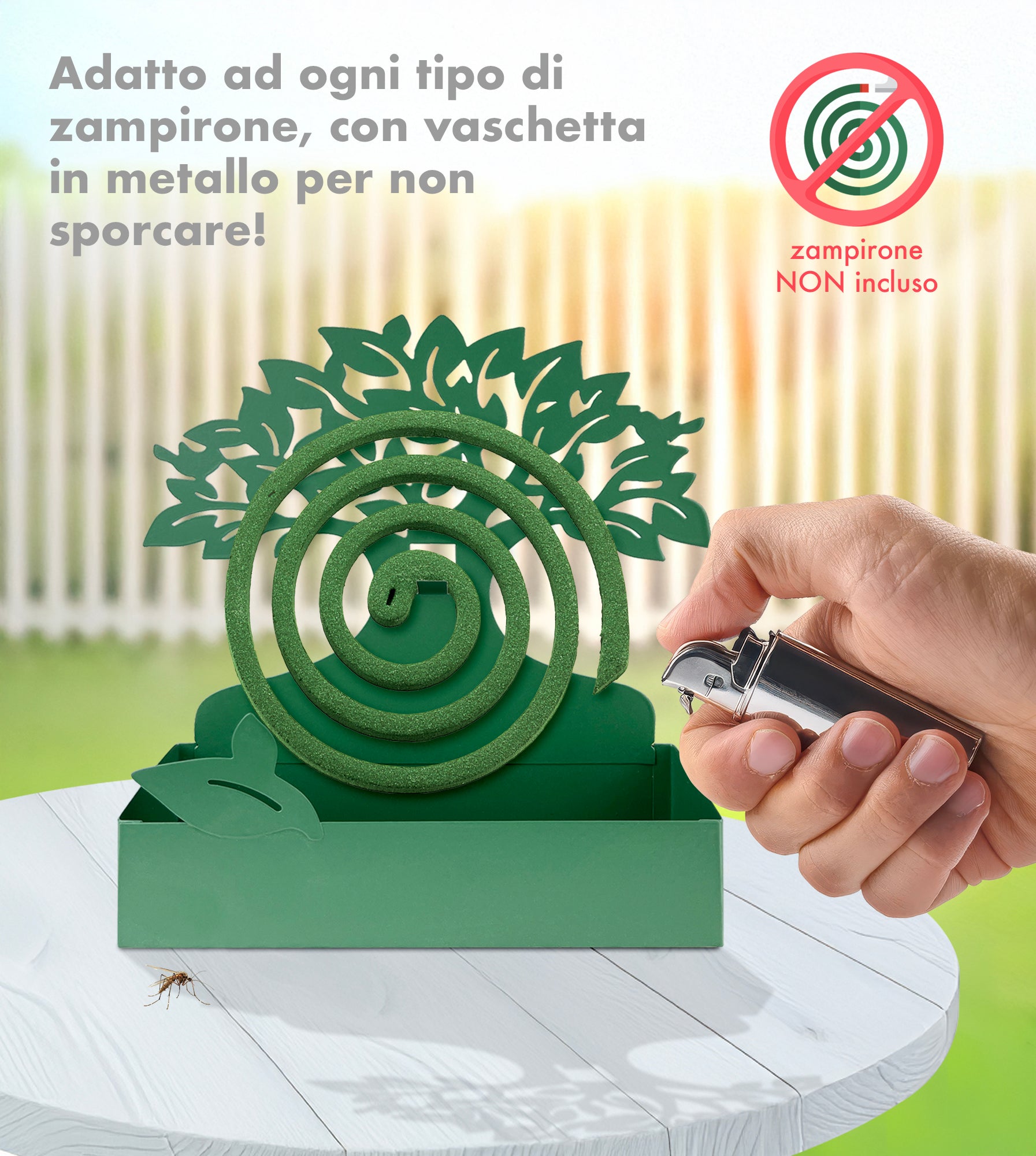 Fatigati Porta Zampirone In Metallo Da Esterno Per Spirali Antizanzare Fatigati Porta Zampirone In Metallo Da Esterno Per Spirali Antizanzare