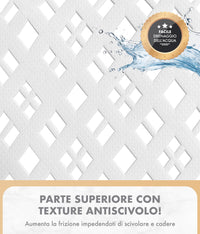 Prodotto Italiano Di Qualità Tappeto Per Doccia o Vasca 2 Misure Disponibili Grande Antiscivolo Con Ventose Antifumma Tappeti Bagno Lavabili In Lavatrice BPA free Tappetino