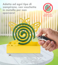 Porta Zampirone In Metallo Da Esterno E Interno Porta Spirale Insetti Zanzare Con Vasca Posacenere Design Moderno Portazampirone Spirale Zanzara