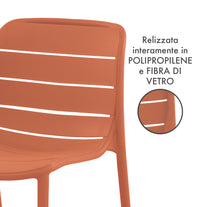 Set 4 Sedie In Polipropilene e Fibra Di Vetro Trattamento Uv Antiscolorimento il Gruppone Passione Casa