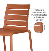 Set 4 Sedie In Polipropilene e Fibra Di Vetro Trattamento Uv Antiscolorimento il Gruppone Passione Casa