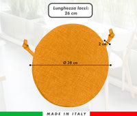 Cuscini Rotondi Per Sedie Cucina Imbottiti Sfoderabili Con Cerniera Cuscino Rotondo Ø 40 Cm Sedia Tavolo Lavabile In Lavatrice Con Lacci Per Fissaggio Prodotto Italiano Comodi