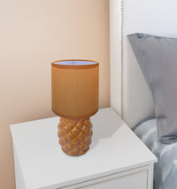 Lampada Moderna Da Comodino A Forma Di Ananas Certificata RoHS In Ceramica Con Paralume 45W Scrivania Tavolo Abat Jour