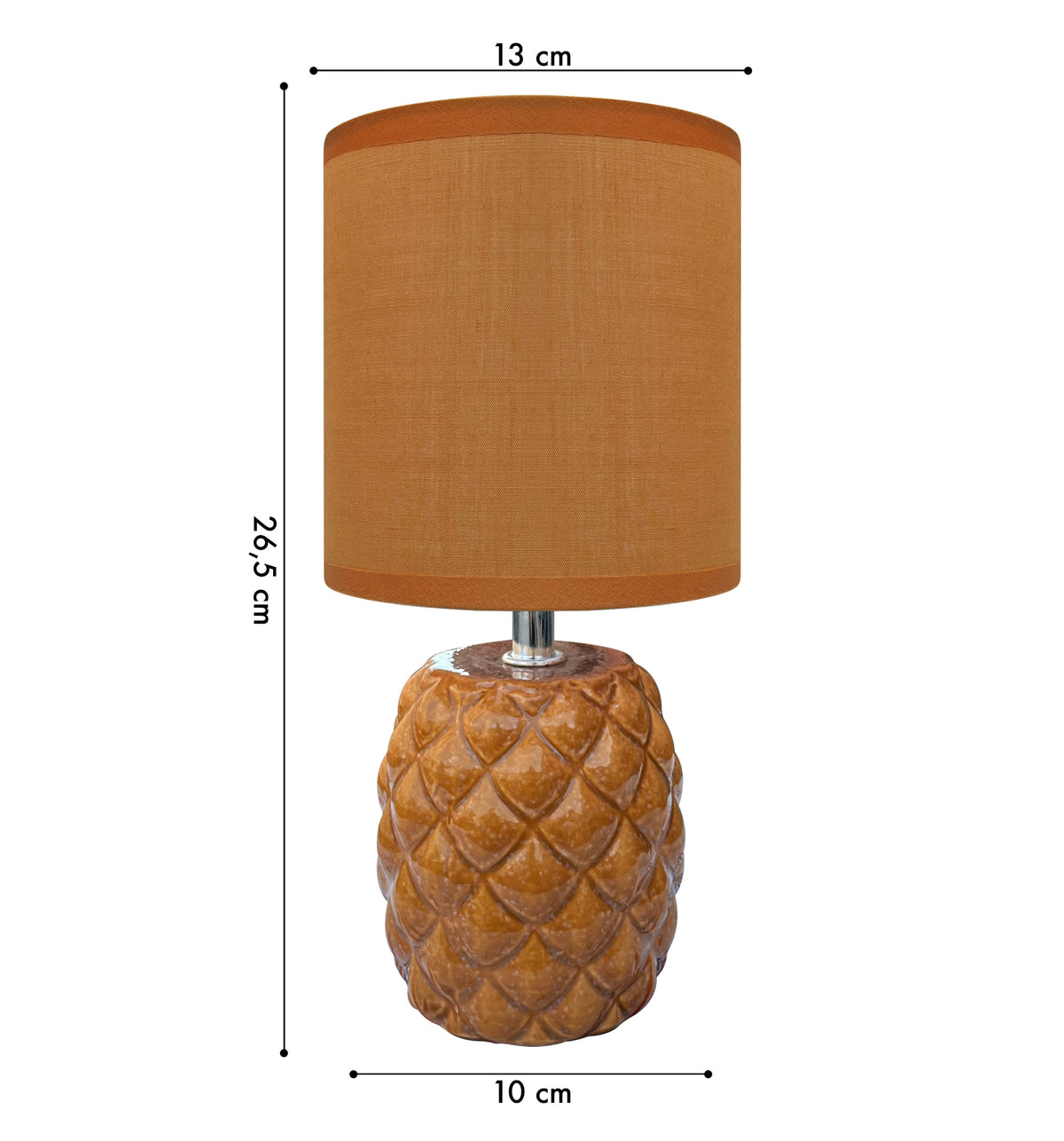 Lampada Moderna Da Comodino A Forma Di Ananas Certificata RoHS In Ceramica Con Paralume 45W Scrivania Tavolo Abat Jour