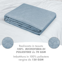 Copriletto Fiocco Trapuntato Matrimoniale Elegante Trapuntino Con Trapuntatura Fantasia Fiocchetti Due Piazze Coperta Letto Leggera Primavera Estate Trapunta Coperta Leggera Fiocchetto