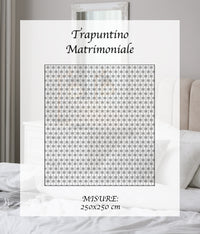 Copriletto Fiocco Trapuntato Matrimoniale Elegante Trapuntino Con Trapuntatura Fantasia Fiocchetti Due Piazze Coperta Letto Leggera Primavera Estate Trapunta Coperta Leggera Fiocchetto