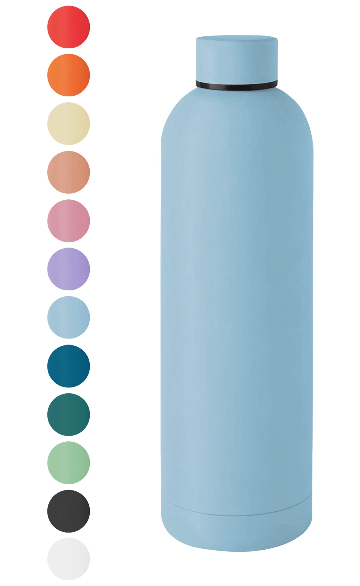 Borraccia Termica Acciaio Inox 1 Litro - Mantiene Caldo 12h E Freddo 24h, Blu - Foto 5