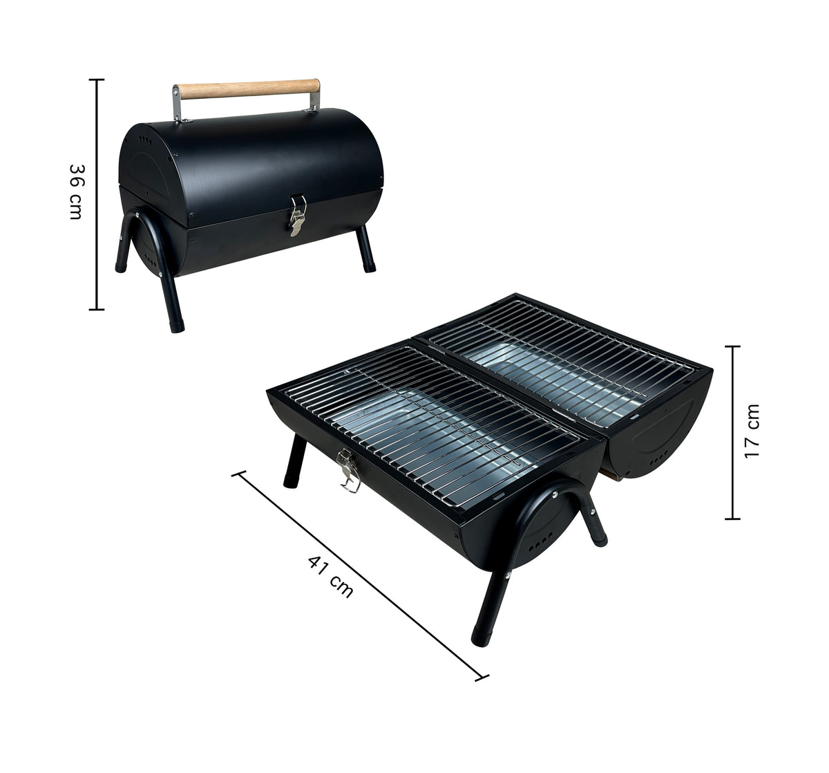 Griglia per barbecue da tavolo in metallo resistente per campeggio con  zaino