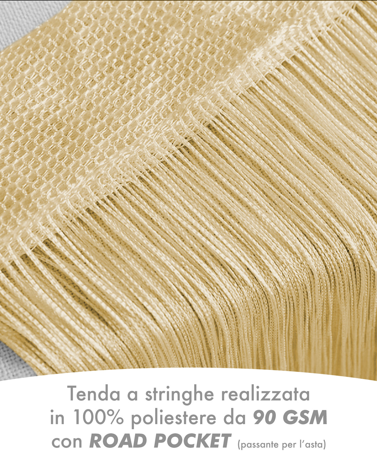 Tenda A Fili Stringhe Anti Mosche Insetti Finestre Porta Finestra Elegante Tinta Unita Divisorio Con Asola Passante Per inserimento Di Bastoni Zanzariera Adattabile Con Forbici Zanzariera Elegante