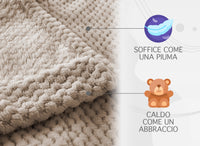 Vestaglia Calda Morbida Pile Felpa Divano Coperta Maniche Lunghe Scialle Pigiama