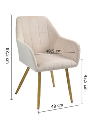 Poltroncina Classica con Braccioli per Camera da Letto in Velluto Design Moderno, con Gambe in Metallo Modello Odette