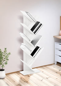 Liberia In Legno A Forma Ad Albero Scaffale 9 Ripiani Salvaspazio Verticale Camera Letto Soggiorno Studio Ufficio  Libro Mensola A Colonna Porta Libri Stile industrial Torre