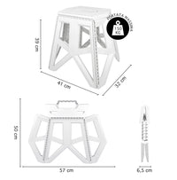 Thor Sgabello Pieghevole Multiuso Portata 150 Kg Salvaspazio Ultraresistente Cucina Bagno Giardino Sedia Campeggio Adulti Bambini Con Maniglia Trasportabile