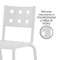 Set 4 Sedie In Polipropilene e Fibra Di Vetro Trattamento Uv Antiscolorimento il Gruppone Passione Casa
