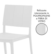 Set 4 Sedie In Polipropilene e Fibra Di Vetro Trattamento Uv Antiscolorimento il Gruppone Passione Casa