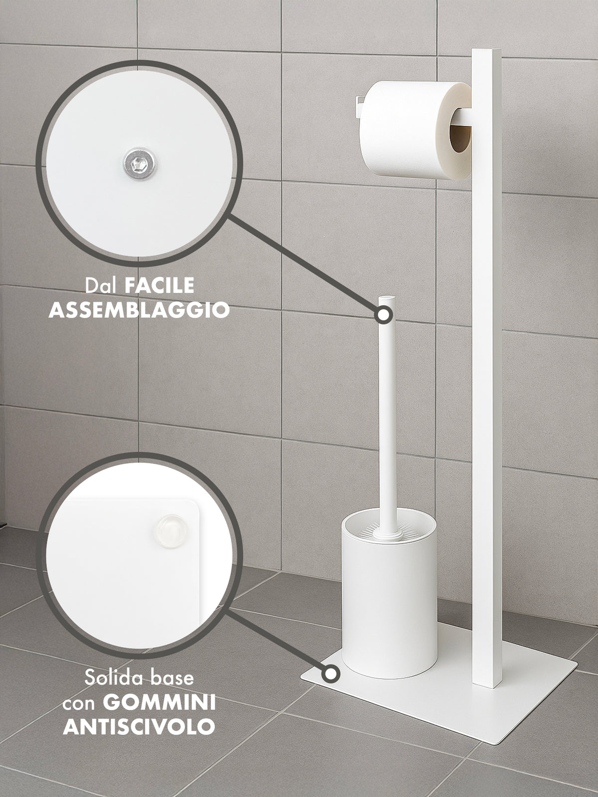 Portarotolo Carta Igienica Da Terra Con Coperchio Portacarta Struttura Robusta In Metallo In Vimini Intrecciato Fino a 4 Rotoli Con Rivestimento Elegante Design Moderno Accessori Bagno