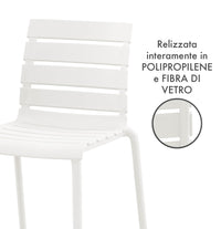Set 4 Sedie In Polipropilene e Fibra Di Vetro Trattamento Uv Antiscolorimento il Gruppone Passione Casa