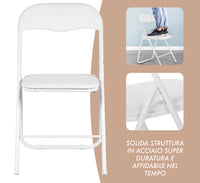 Set 6 Sedie Pieghevoli Sedia Cucina Robusta Struttura In Metallo Seduta Comoda In Simil Ecopelle Sedute Poltrona Per Ospiti Campeggio Sala Riunioni Ufficio Pieghevole Salvaspazio Scrivania