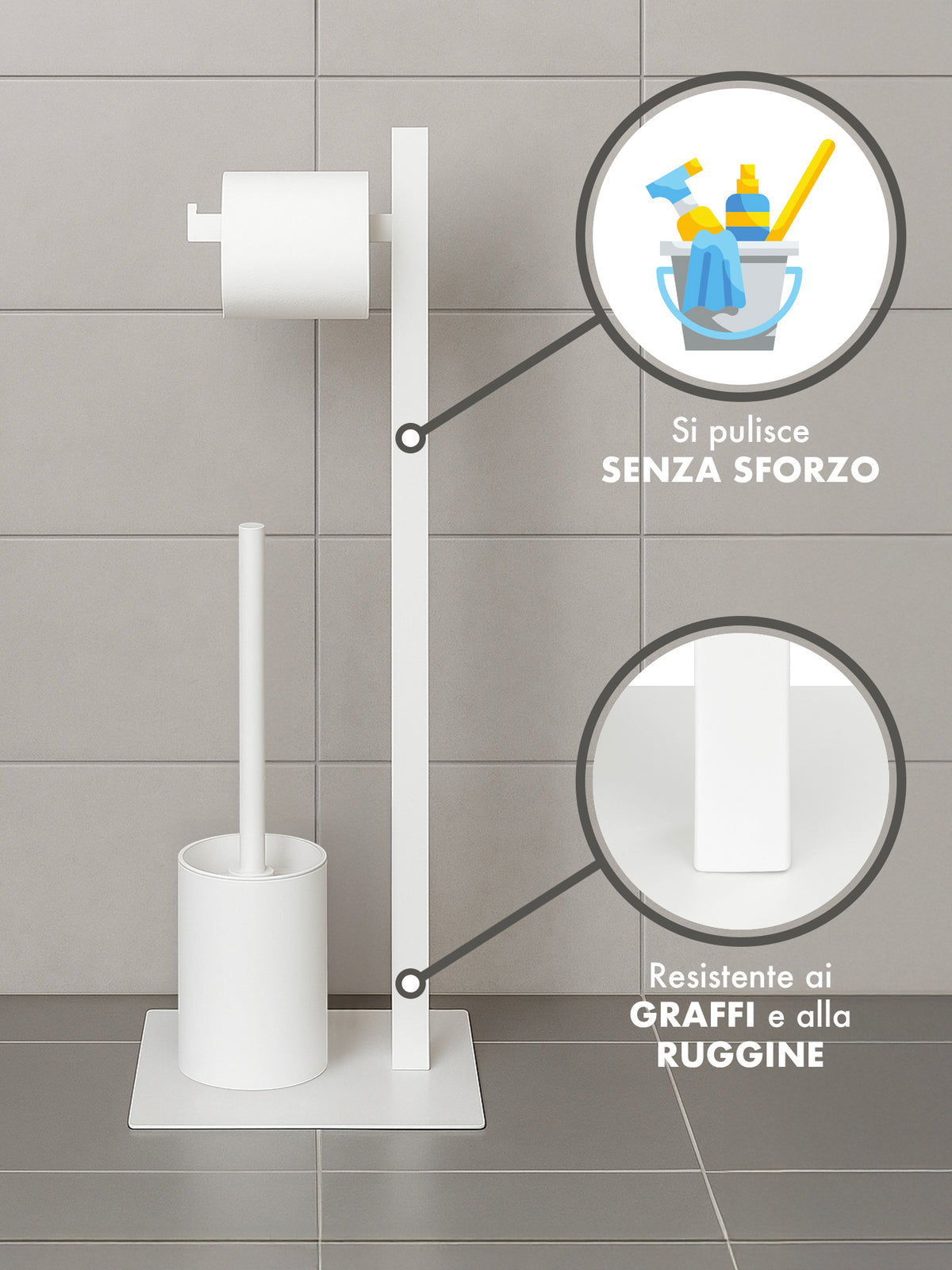 Portarotolo Carta Igienica Da Terra Con Coperchio Portacarta Struttura Robusta In Metallo In Vimini Intrecciato Fino a 4 Rotoli Con Rivestimento Elegante Design Moderno Accessori Bagno