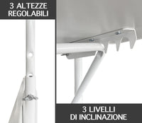 Tavolino Pieghevole Da Balcone 60x40Cm Tavolo Sospeso Da Appendere Alla Ringhiera Richiudibile Salvaspazio Altezza Regolabile Struttura In Metallo Impermeabile Uv Resistent Antiruggine
