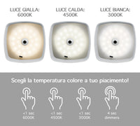 Coppia Di Lampada Da Tavolo LED Set 2 Pezzi Design Moderno Senza Fili Ricaricabile Controllo Touch Selezione Colore Intensità Dimmerabile Altezza Regolabile Con Adattatore Per Bottiglia 3000/4500/600K