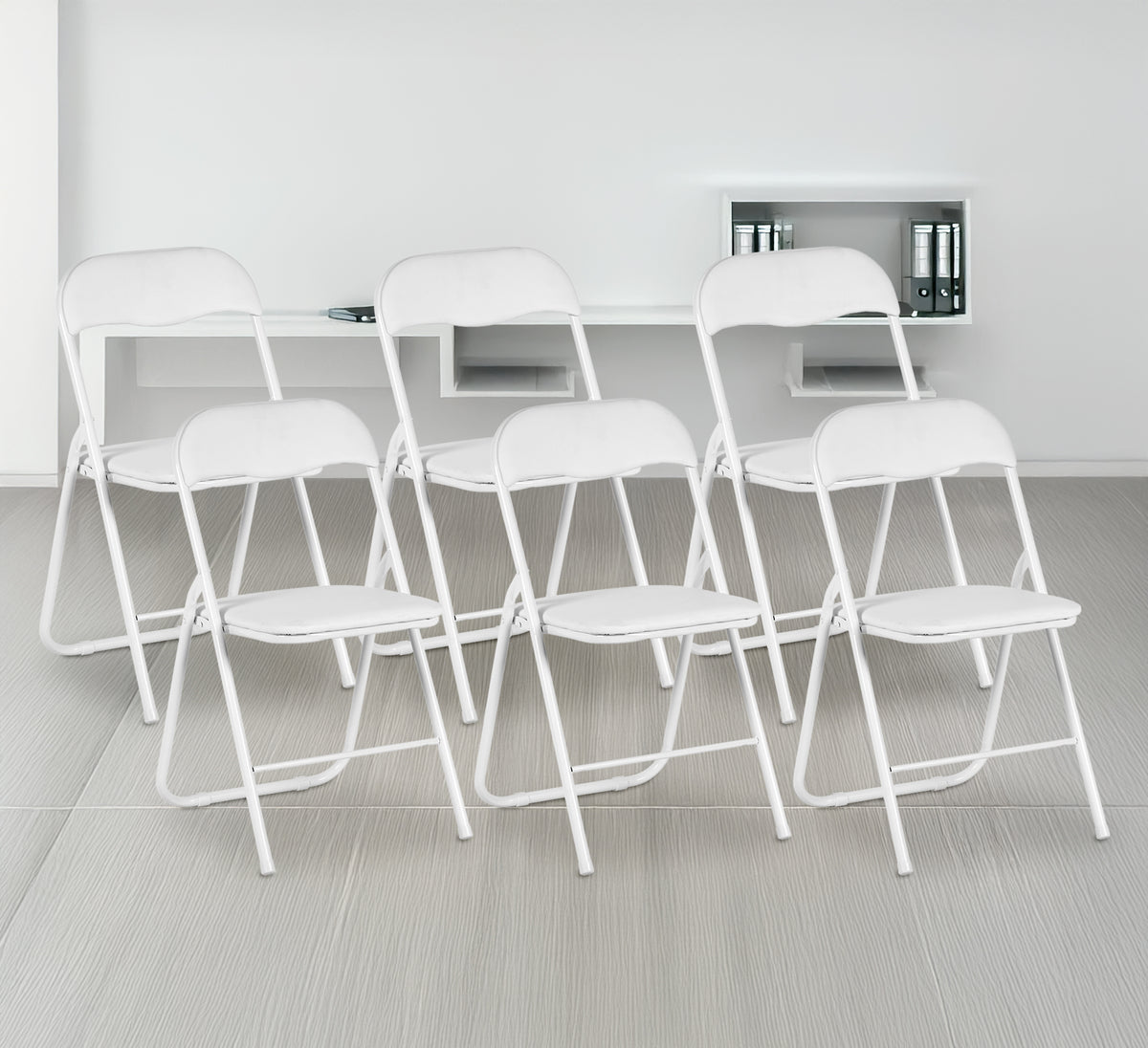 Set 6 Sedie Pieghevoli Sedia Cucina Robusta Struttura In Metallo Seduta Comoda In Simil Ecopelle Sedute Poltrona Per Ospiti Campeggio Sala Riunioni Ufficio Pieghevole Salvaspazio Scrivania