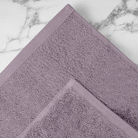 Asciugamani Bagno 100% Spugna Puro Cotone 500 Gr 4 Pezzi 2 Salvietta Viso 2 Asciugamano Ospite Mani Qualità Certificato Oeko-Tex Salviette Super Morbide Bicolore