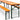 Beer Set 200 x 70 cm XL 8 Seats 3 Pieces 2 Benches 1 Folding Table Party Bench Festival Fir Wood Steel Structure Foldable Garden Parties Beer Party