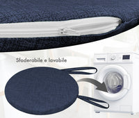 Cuscini Rotondi Per Sedie Cucina Imbottiti Sfoderabili Con Cerniera Cuscino Rotondo Ø 40 Cm Sedia Tavolo Lavabile In Lavatrice Con Lacci Per Fissaggio Prodotto Italiano Comodi