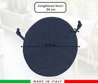 Cuscini Rotondi Per Sedie Cucina Imbottiti Sfoderabili Con Cerniera Cuscino Rotondo Ø 40 Cm Sedia Tavolo Lavabile In Lavatrice Con Lacci Per Fissaggio Prodotto Italiano Comodi