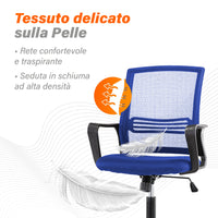 Sedia Da Ufficio In Rete,Supporto Lombare Regolabile In Altezza,Girevole,Poltrona Da Scrivania