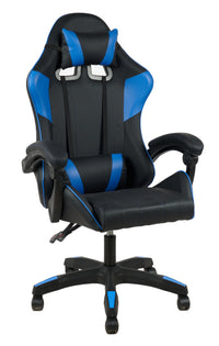 Sedia Gaming Professionale SimilPelle Reclinabile Con Braccioli Poltrona Ufficio Regolabile in Altezza Pistone Gas,Cuscino Poggiatesta E Lombare Gamer