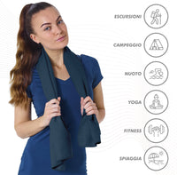 Set 2 Asciugamani Palestra Sport Salviette Sportive In Microfibra Compatte Ultraleggere Fitness Sauna Yoga Viaggio Asciugamano Piscina Salvietta Corsa Telo Allenamento Lavabili No Odori