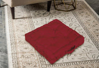 6 Pezzi Cuscini Sedia Quadrati Alti Mattonella Trapuntati Cuscino Da Pavimento Con Maniglia 40x40 Cm Altezza 6 Cm Cuscino Spesso Cucina Interno Esterno Coprisedia