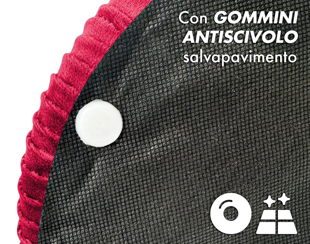 Set Di 2 Pouf Contenitori In Velluto Design Moderno Poggiapiedi,Sgabello Tondo con Coperchio Rimovibile e Seduta Imbottita Alta Densità Con Fascia In Metallo Contenitore Capiente Storage Box