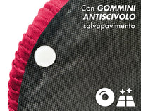 Set Di 2 Pouf Contenitori In Velluto Design Moderno Poggiapiedi,Sgabello Tondo con Coperchio Rimovibile e Seduta Imbottita Alta Densità Con Fascia In Metallo Contenitore Capiente Storage Box