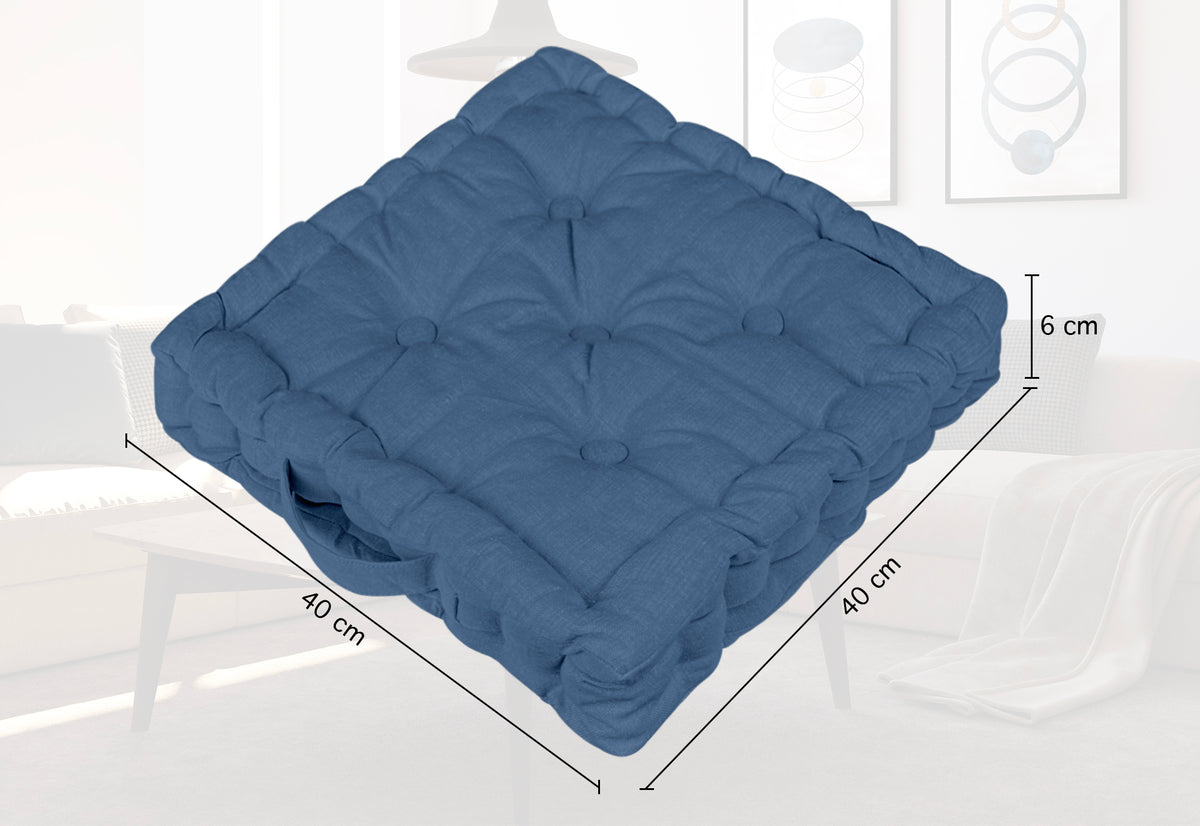 6 Pezzi Cuscini Sedia Quadrati Alti Mattonella Trapuntati Cuscino Da Pavimento Con Maniglia 40x40 Cm Altezza 6 Cm Cuscino Spesso Cucina Interno Esterno Coprisedia