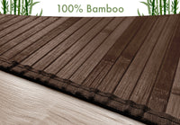 Tappeto Arredo In Vero Bamboo Naturale Grande a Listelli Bordato Bambù Soggiorno Cucina Salotto Listello Legno