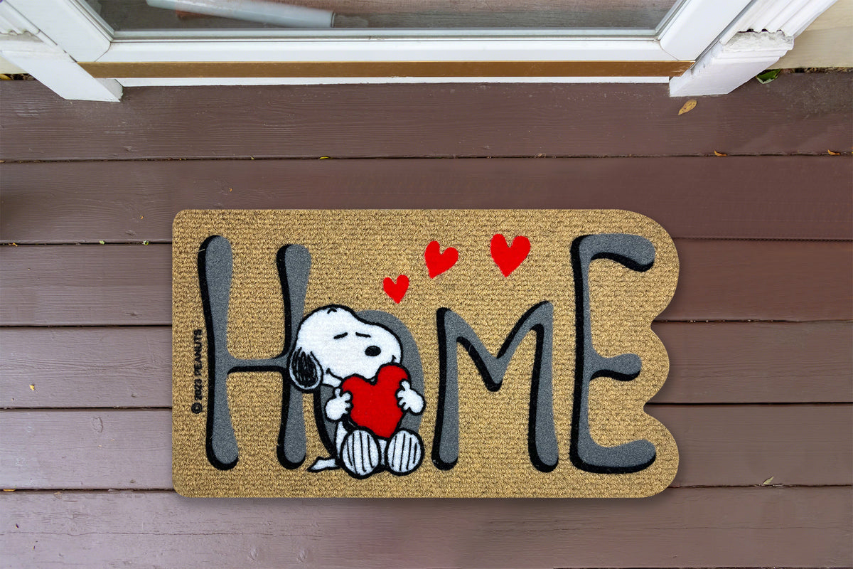 Peanuts Zerbino In Cocco Ingresso Snoopy Originale Rettangolare 70 x 40 Cm Tappeto Ingresso Asciugapassi Tappetino Antiscivolo