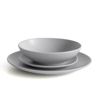 Servizio 18 Pezzi Piatti Cucina In Porcellana Gres Matt Design Moderno Finiture Opache Piatto Fondo Piano Dessert Lavastoviglie MicroondeCertificati Contatto Alimentare