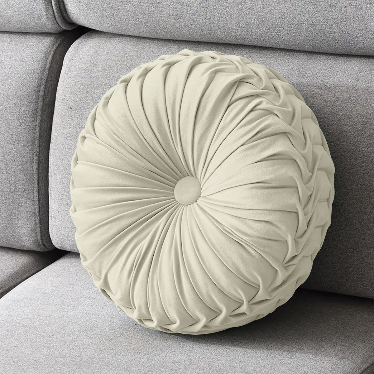 Cuscino Rotondo Zucca Effetto Velluto Circolari Per Divano Decorativo Letto 40 Cm
