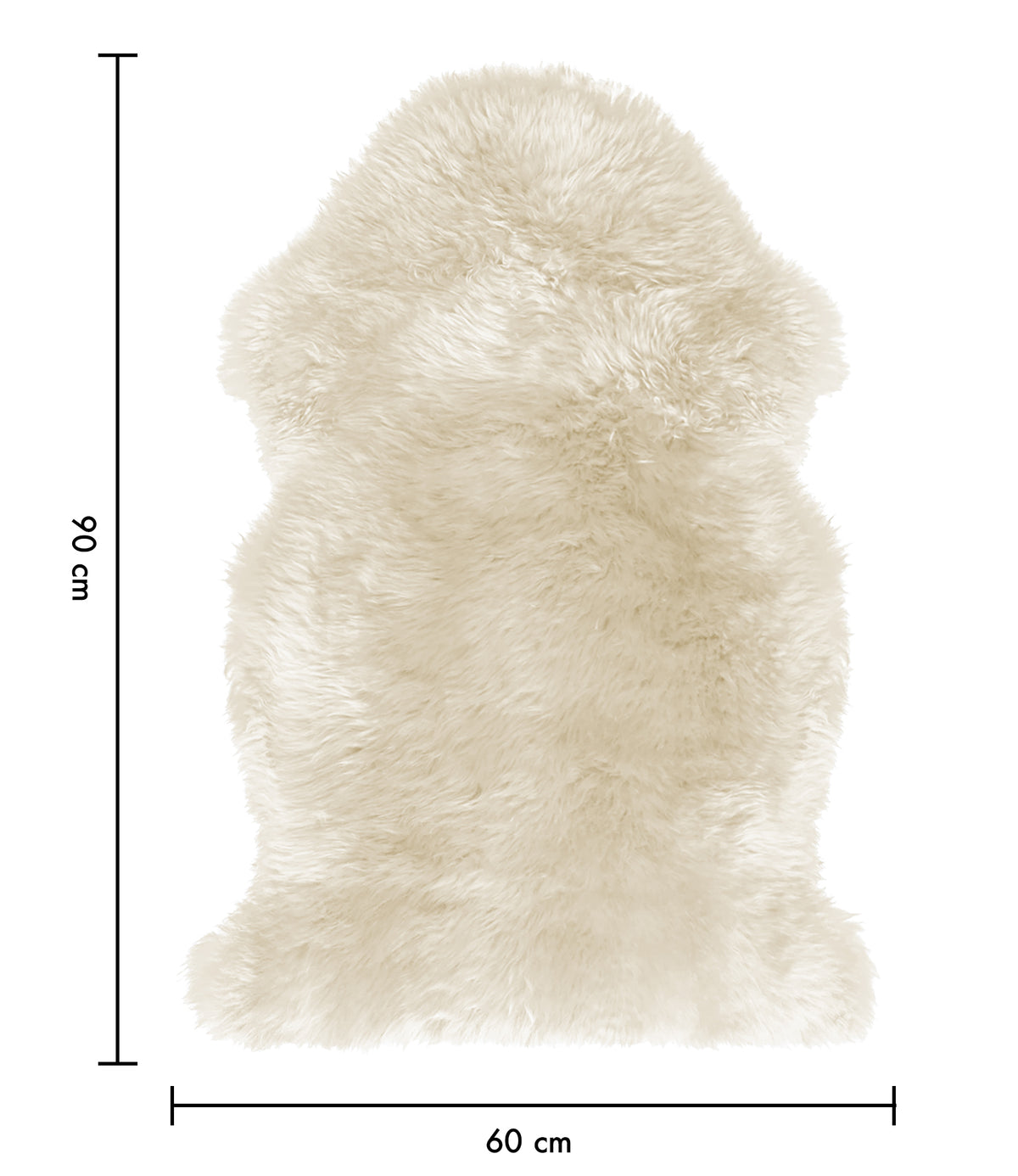 Tappeto in Finta Pelliccia Sintetica Di Agnello Pecora A Pelo Lungo Decorativo Super Morbido 60 x 90 Cm