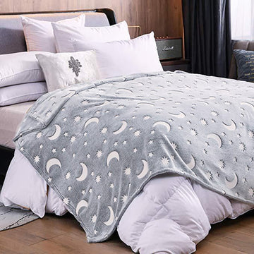 Coperta Magica Che Si Illumina Al Buio - 150x200cm, Pile, Grigio - Foto 9