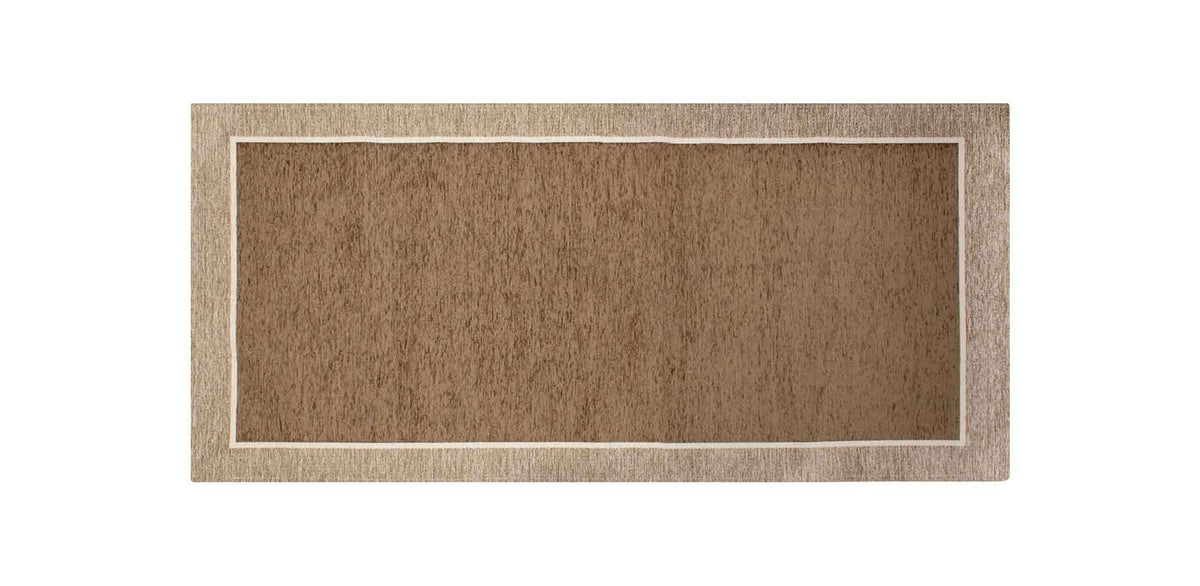 Tappeto Arredo Moderno Antiscivolo in Ciniglia Made in italy  Cotone Roma FangoScuro